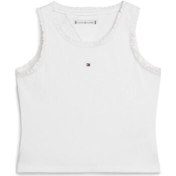 Textil Rapariga T-shirts e Pólos Tommy bianco Hilfiger  Branco