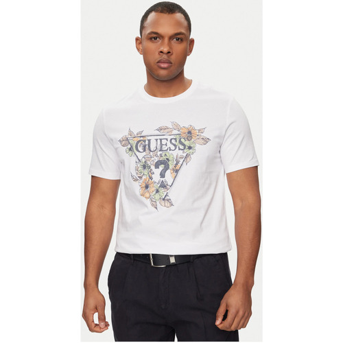 Textil Homem T-Shirt mangas curtas Guess M4GI11 I3Z14 Branco