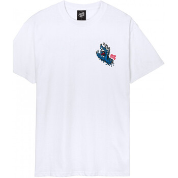 Textil Homem T-shirts e Pólos Santa Cruz Melting hand Branco