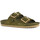 Sapatos Mulher Sandálias Colors of California Cow suede bio with two buckles Verde