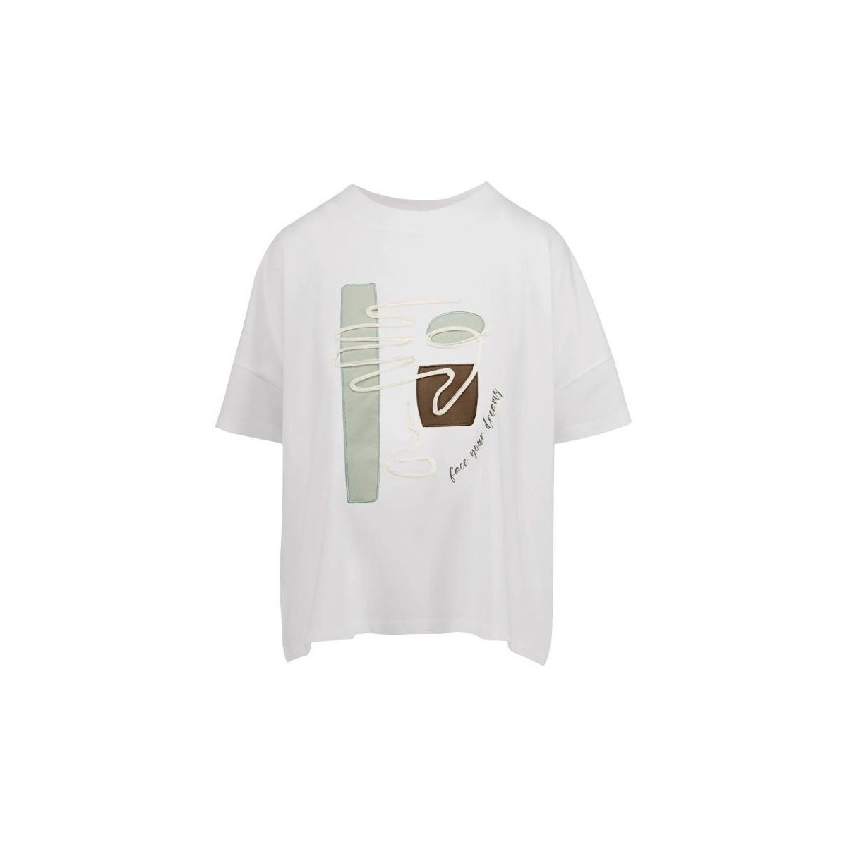 Textil Mulher Fine & Dandy T-Shirt TW8510 T JIN4-01 Branco