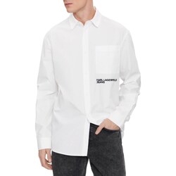 Textil Constantia Camisas mangas comprida Karl Lagerfeld 240D1601-FF Branco