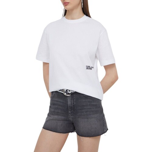Textil Mulher T-Shirt mangas curtas Karl Lagerfeld 241J1707 Branco