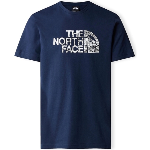Textil Homem Todos os sapatos The North Face T-Shirt Woodcut Dome - Summit Navy Azul