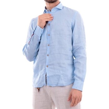 Textil Homem Camisas mangas comprida Yes Zee C505-UP00 Azul