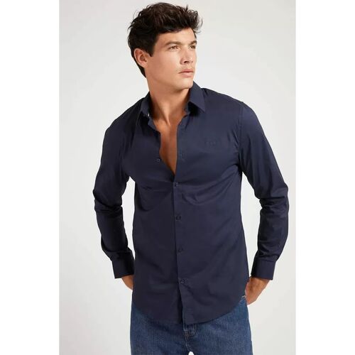 Textil Homem Camisas mangas comprida Guess M1YH20 W7ZK1-G7V2 SMART BLUE Azul
