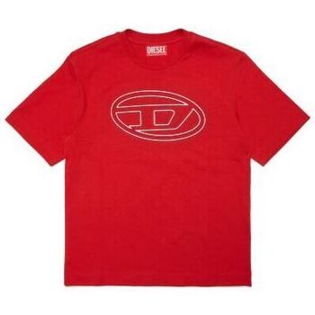 Textil Criança T-shirts Jones e Pólos Diesel J01788-0BEAF TJUSTBIGOVAL OVER-K407 Vermelho