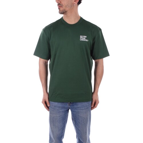 Textil Homem T-Shirt mangas curtas Lacoste TH0133 Verde