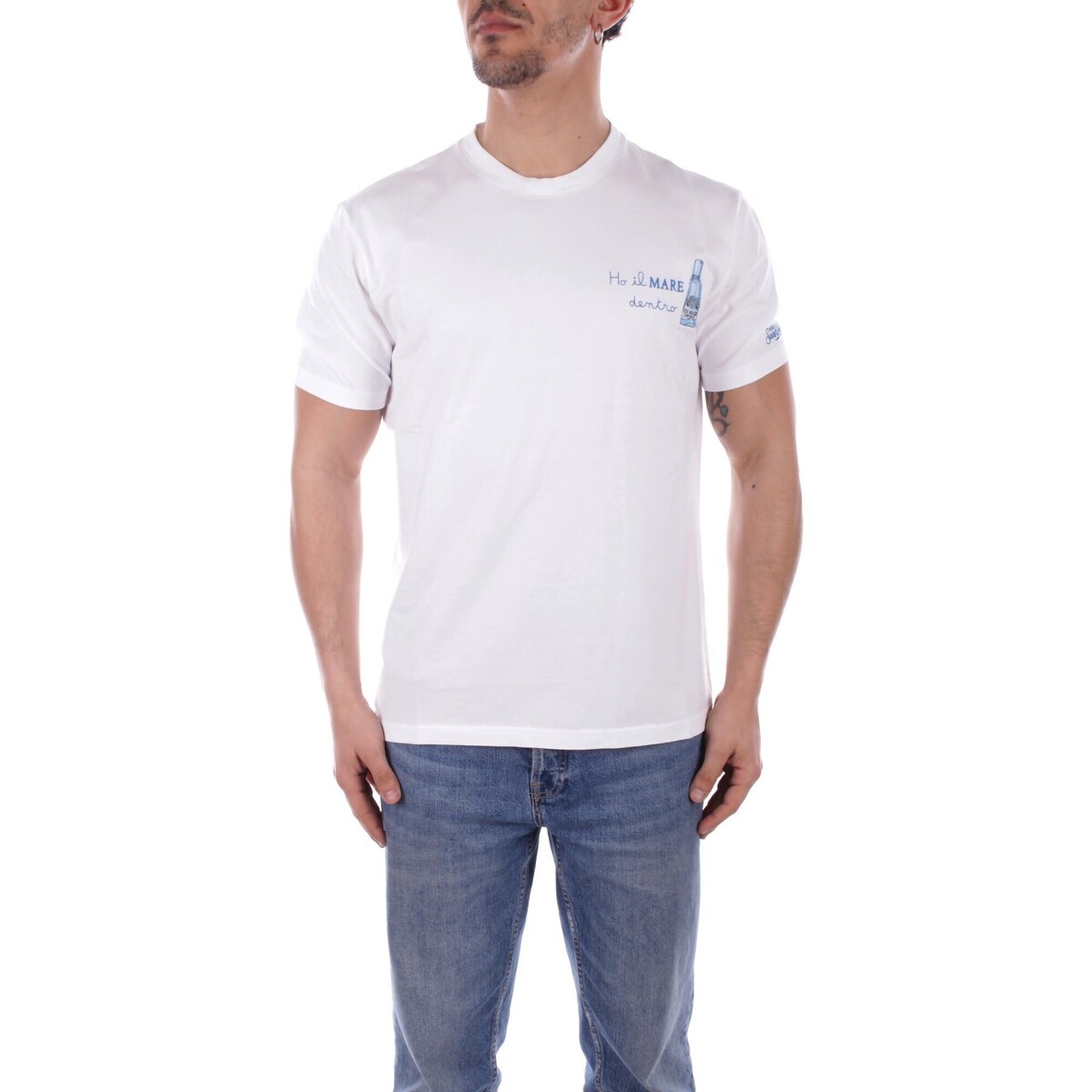 Textil Homem T-Shirt mangas curtas Mc2 Saint Barth TSHM001 Branco
