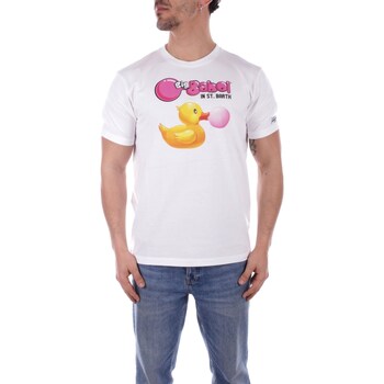 Textil Homem TEEN t-shirt med flerfärgad logotyp Mc2 Saint Barth TSHM001 Branco