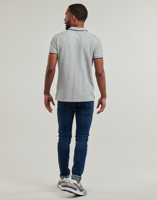 Polo Ralph Lauren POLO COUPE DROITE EN COTON BASIC MESH COL FANTAISIE Cinza