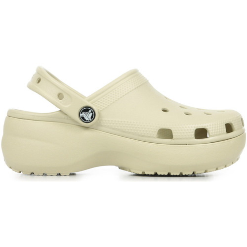 Sapatos Mulher Chinelos Crocs Classic Platform Clog W Bege