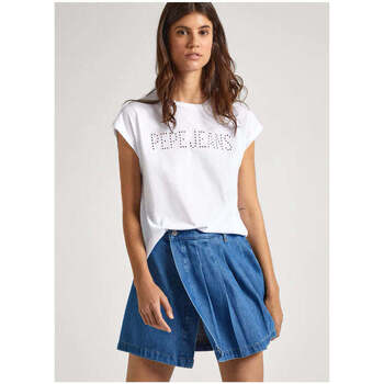 Textil Mulher T-shirts e Pólos Pepe jeans PL505837-800-1-31 Branco
