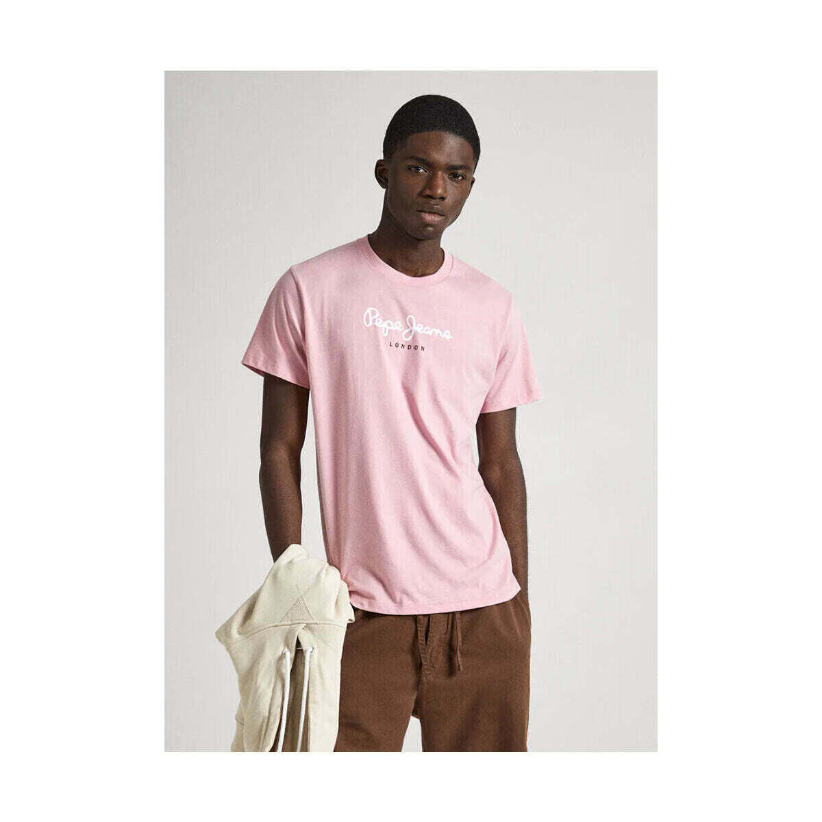 Textil Homem T-shirts e Pólos Pepe jeans PM508208-323-9-1 Rosa