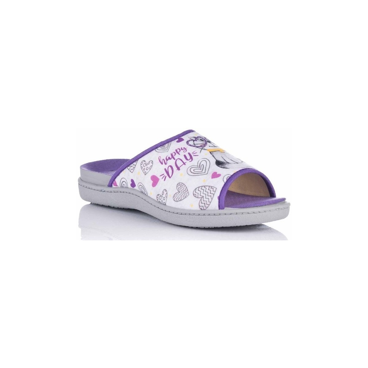 Sapatos Mulher Chinelos Plumaflex 12404 GATO Violeta