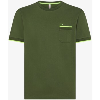 Textil Homem T-Shirt mangas curtas Sun68 T34124 Verde