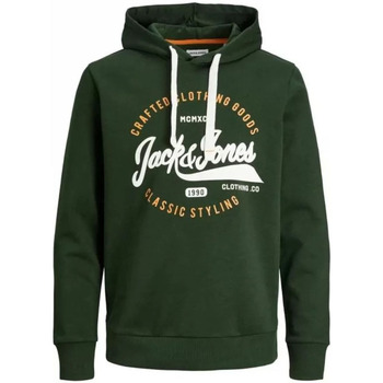Textil Homem camisolas Jack & Jones Mikk Sweat Hood Verde