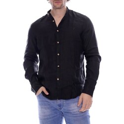 Textil Homem Camisas mangas comprida Yes Zee C512-UP00 Preto