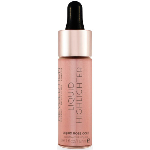beleza Mulher Iluminador Makeup Revolution Liquid Highlighter - Liquid Rose Gold Ouro