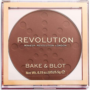 beleza Mulher Blush e pó compacto Makeup Revolution Baking and Finishing Powder Bake & Blot - Deep Dark Castanho