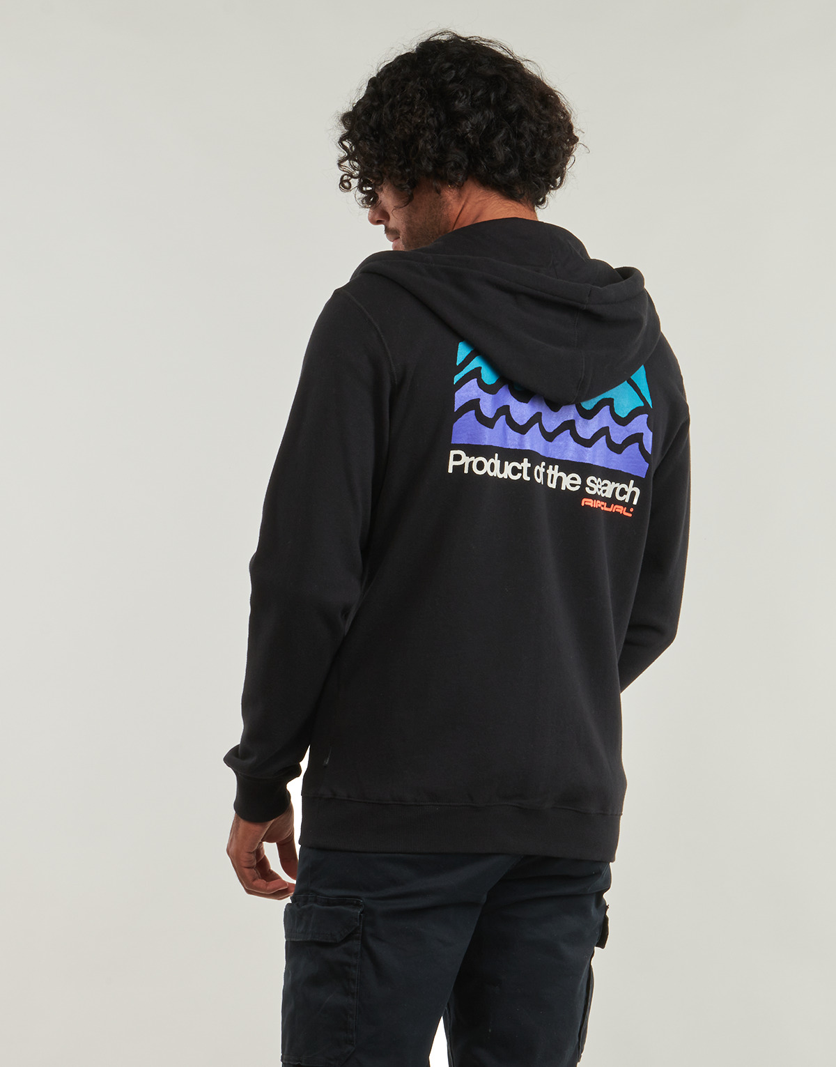Textil Homem Sweats Rip Curl SEARCH ZIP THRU HOOD Preto