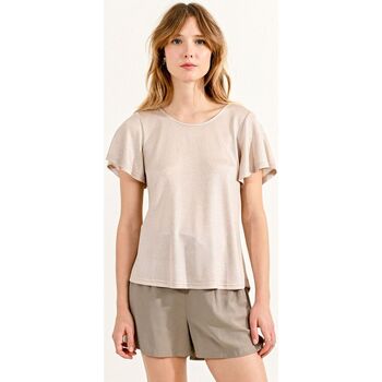 Textil Mulher T-shirts Casual e Pólos Molly Bracken P1677CE-BEIGE Bege
