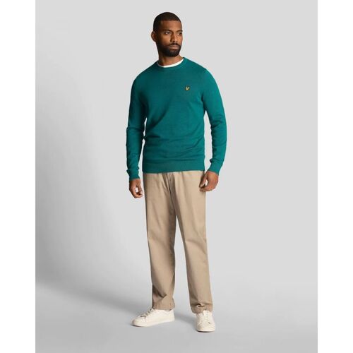 Lyle & Scott KN821V CREW NECK-154 COURT GREEN Verde