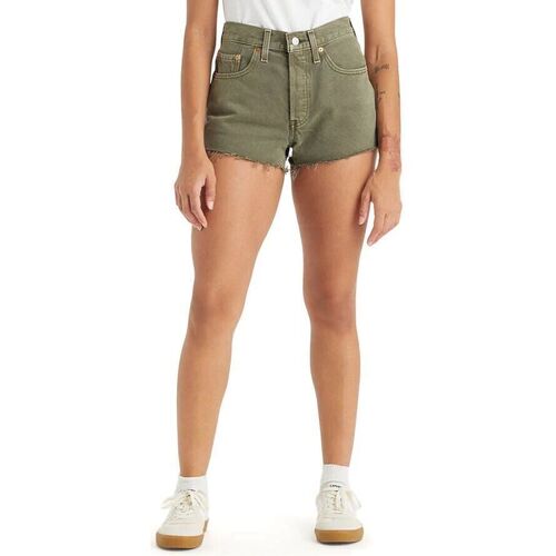 Textil Mulher Shorts / Bermudas Levi's 56327 0396-GREEN Verde