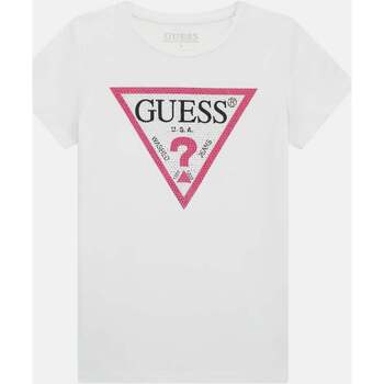 Textil Rapariga T-shirts e Pólos Stiefeletten Guess J2YI51-TWHT-1-19 Branco