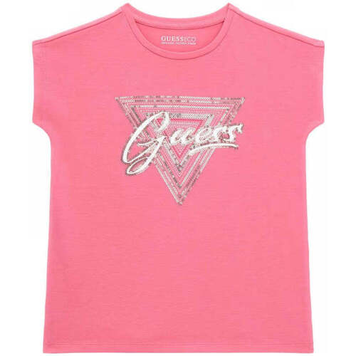 Textil Rapariga T-shirts e Pólos Guess Kefiah J4GI21-G6M4-9-22 Rosa
