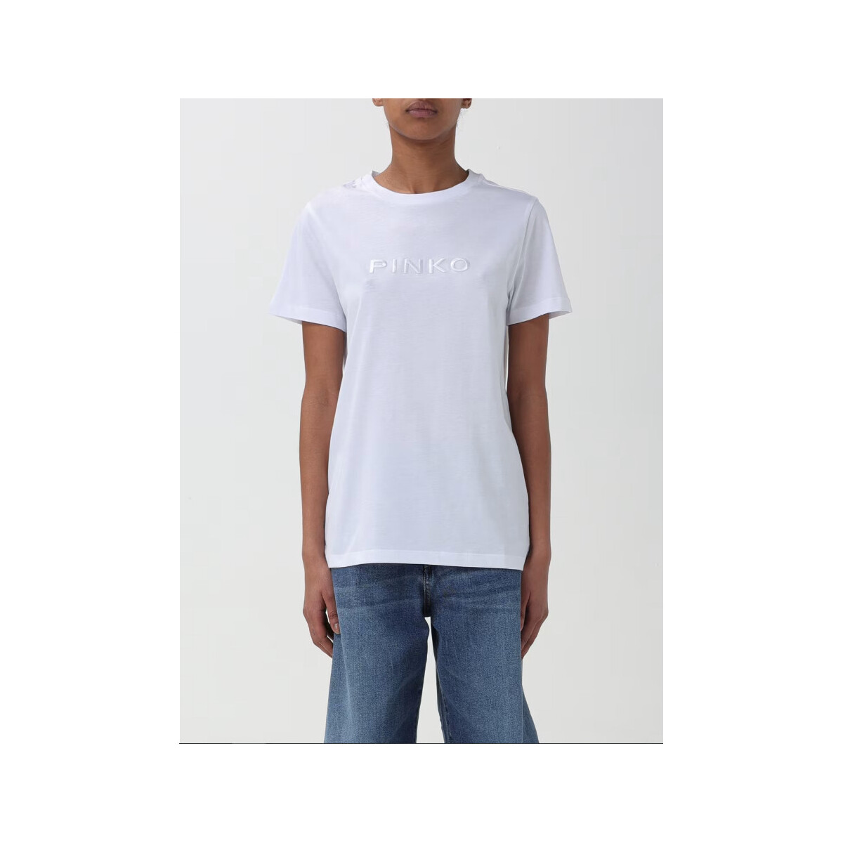Textil Mulher T-shirts e Pólos Pinko 101752A1NW Branco