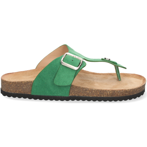 Sapatos Mulher Sandálias Póker De Damas Sandalia Plana de Esclava con Hebilla mujer Verde