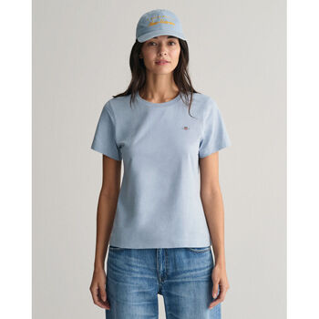 Textil Mulher Primavera / Verão Gant T-Shirt Shield Azul