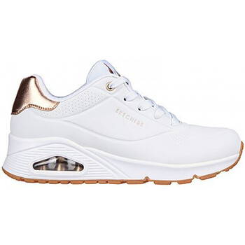 Sapatos Mulher Sapatilhas de corrida refletor Skechers Uno - golden air Branco