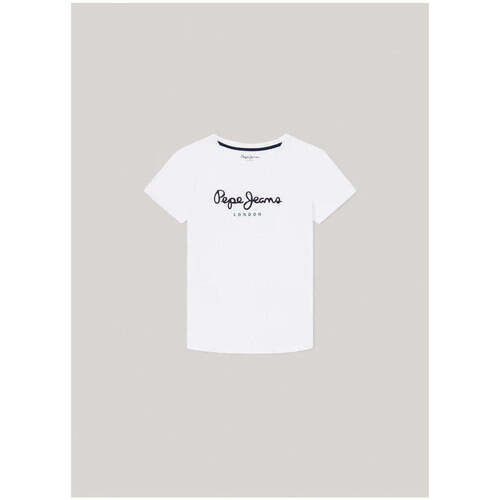 Textil Rapaz T-shirts e Pólos Pepe jeans PB503493-800-1-21 Branco