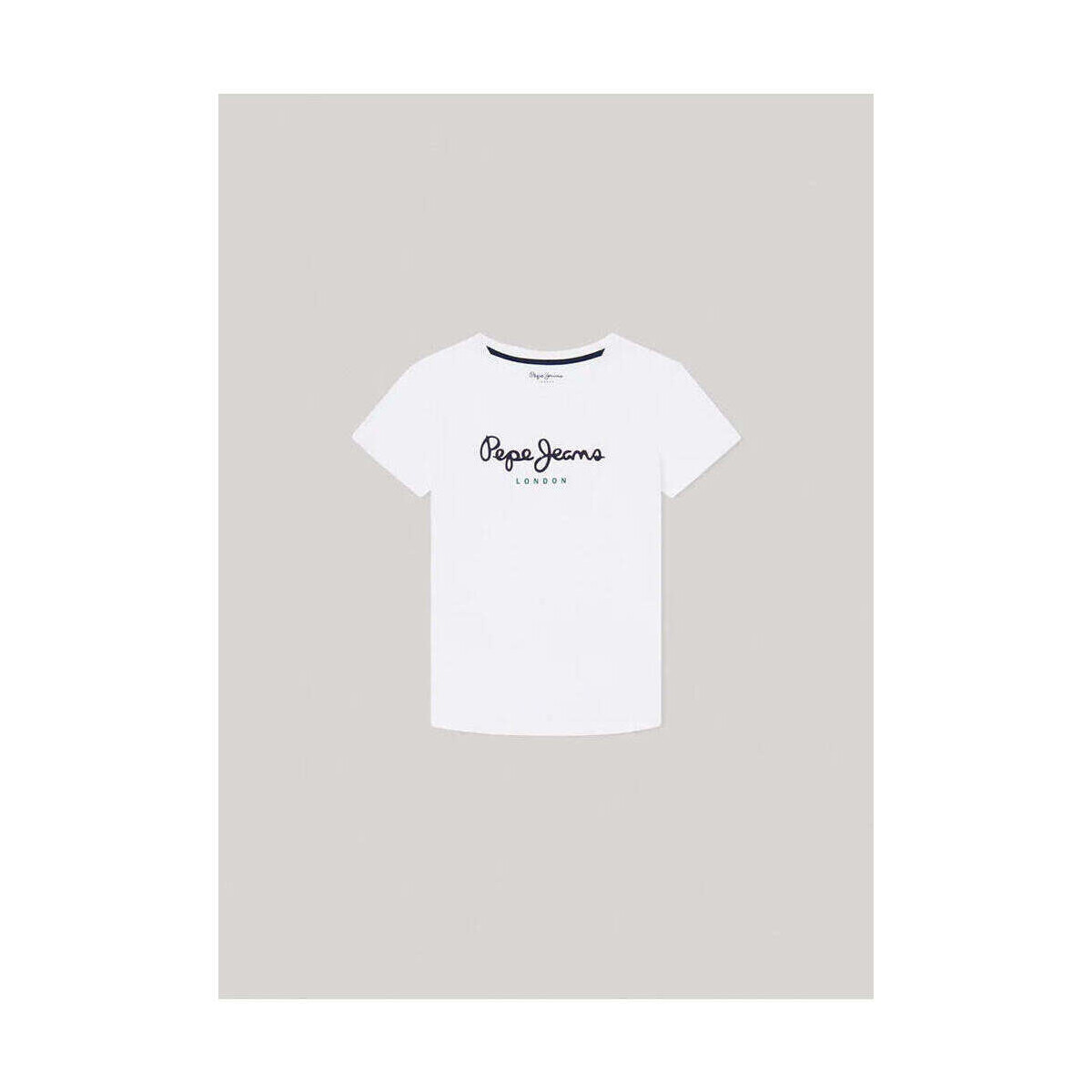 Textil Rapaz T-shirts logo-patch e Pólos Pepe jeans PB503493-800-1-21 Branco