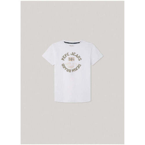 Textil Rapaz T-shirts e Pólos Pepe rtel jeans PB503845-800-1-21 Branco
