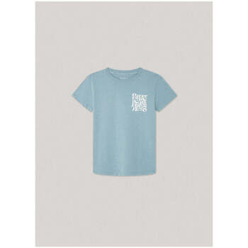 Textil Rapaz T-shirts e Pólos Pepe Cropped JEANS PB503847-546-3-21 Azul