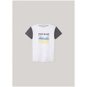 Textil Rapaz T-shirts e Pólos Pepe JEANS Kids PB503850-800-1-21 Branco