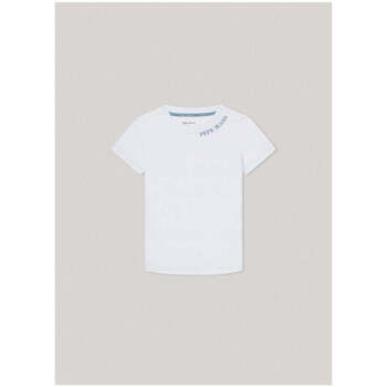 Textil Rapaz T-shirts e Pólos Pepe JEANS pink PB503859-800-1-21 Branco