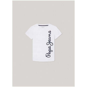 Textil Rapaz T-shirts e Pólos Pepe Herren jeans PB503861-800-1-21 Branco
