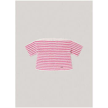 Textil Rapariga T-shirts e Pólos Pepe JEANS pink PG503071-363-9-21 Rosa