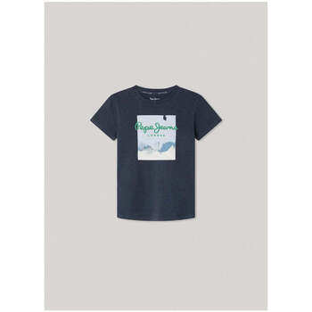Textil Rapaz T-shirts e Pólos Pepe JEANS passe PB503844-594-3-21 Azul