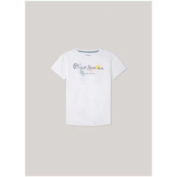 Textil Rapaz T-shirts e Pólos Pepe jeans Mc2 PB503849-800-1-21 Branco