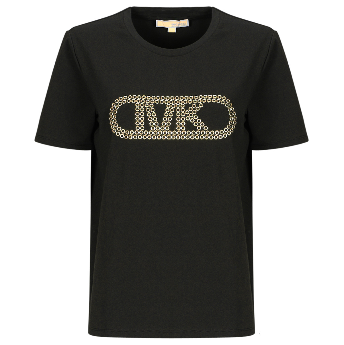 Textil Mulher T-Shirt mangas curtas MICHAEL Michael Kors GROMMET EMPIRE CLSSIC TEE Preto