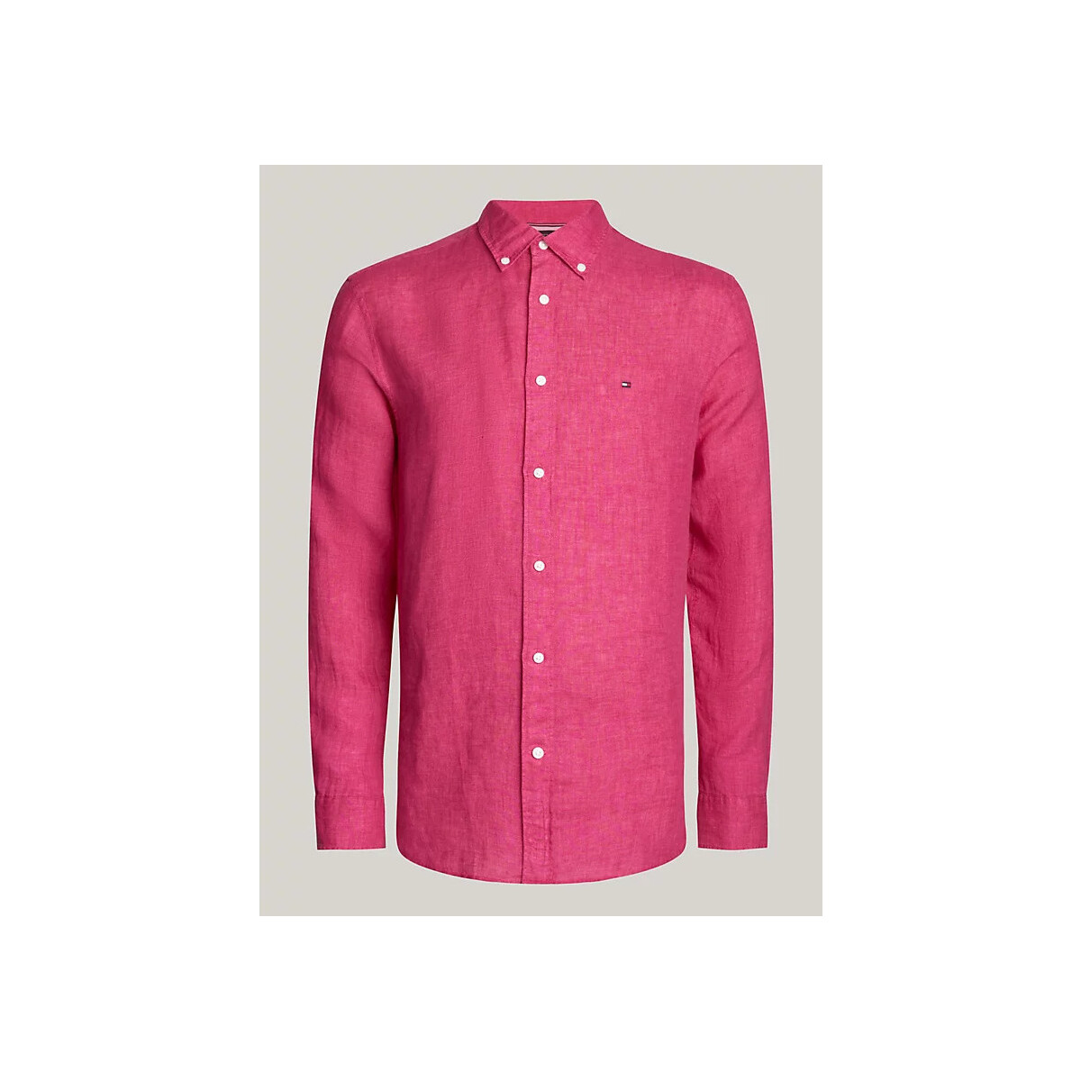 Textil Homem Camisas mangas comprida Tommy Hilfiger MW0MW34602 Vermelho