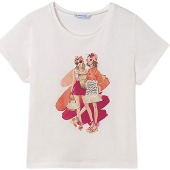 Textil Rapariga T-Shirt mangas curtas Mayoral  Bege