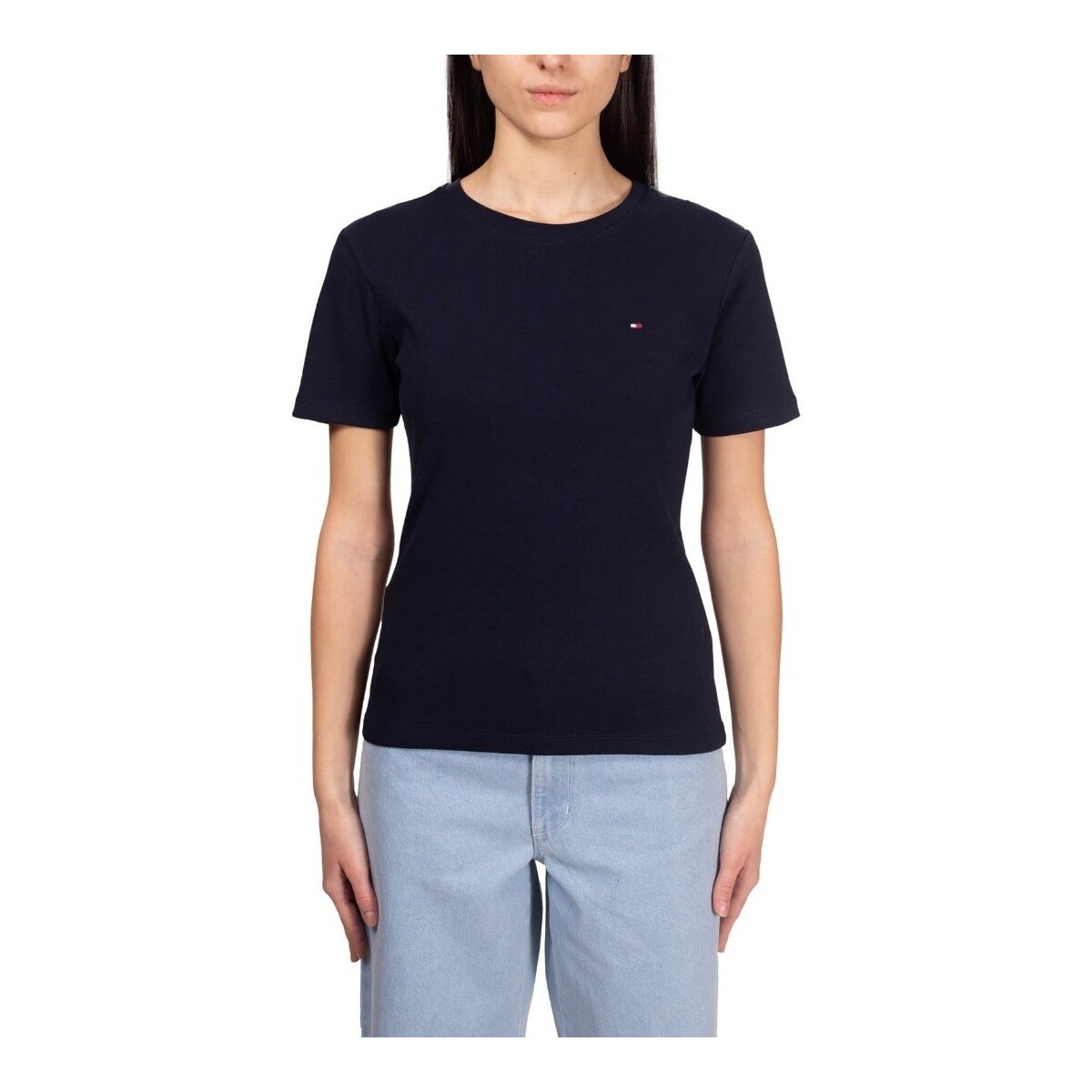 Textil Mulher T-shirts e Pólos Tommy Hilfiger WW0WW40587 Azul