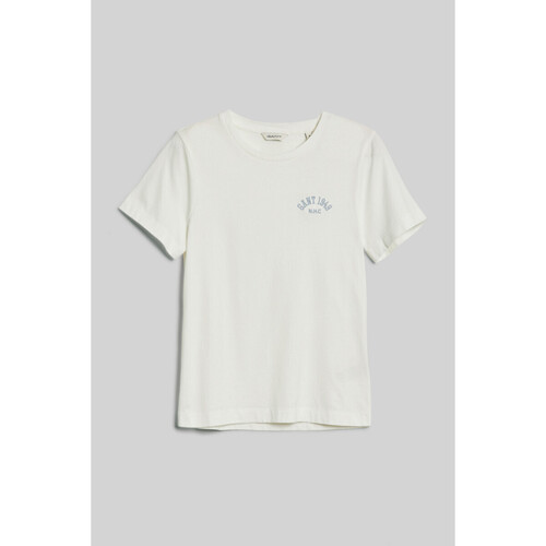 Textil Mulher T-shirts e Pólos Gant T-shirt Reg Arch Branco