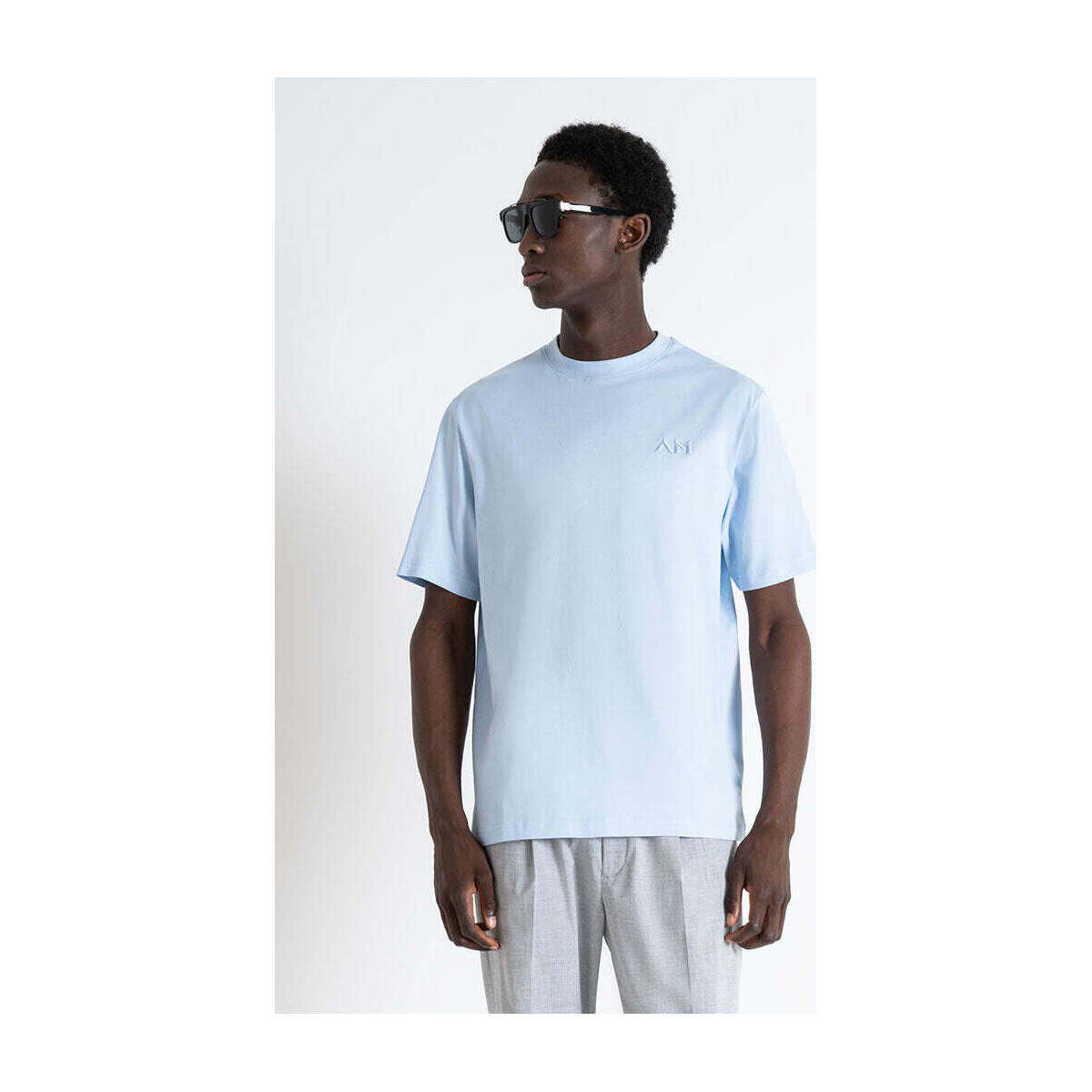 Textil Homem T-shirts e Pólos Antony Morato MMKS02390-FA100238-7124-3-1 Azul